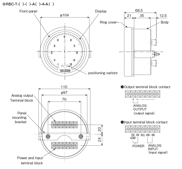 External dimensions