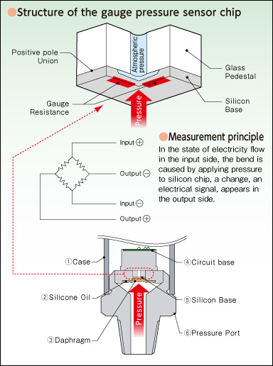 Structure of the gauge pressure sensor chip