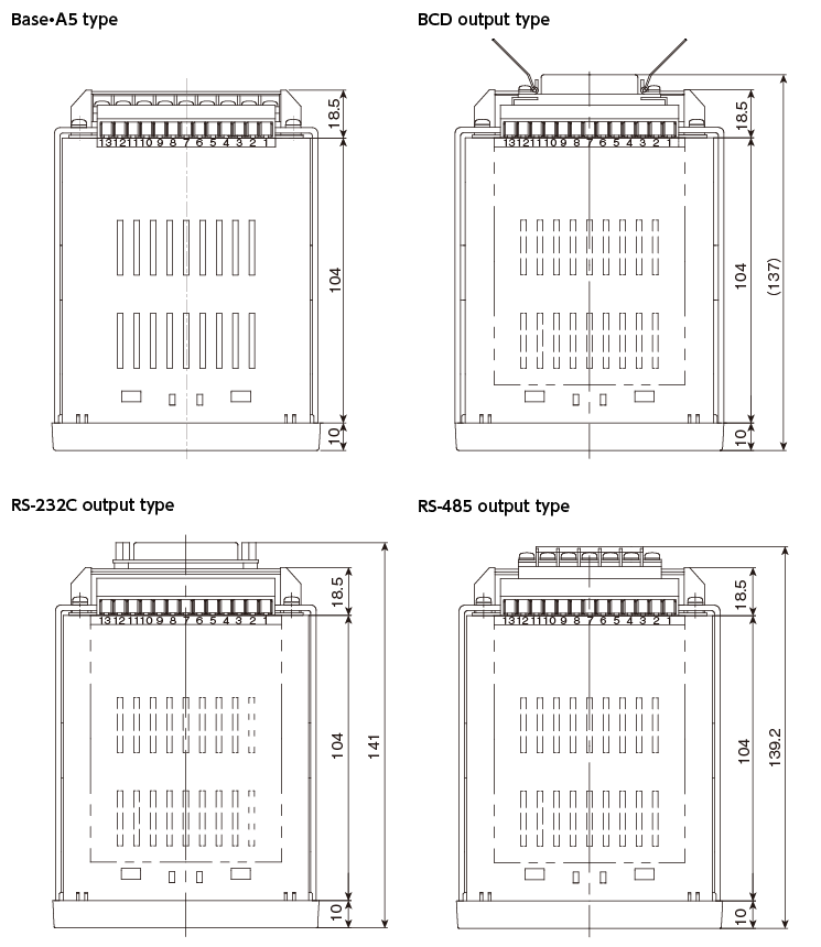 External dimensions