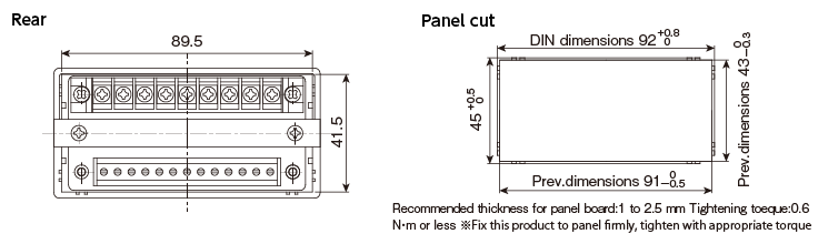 External dimensions