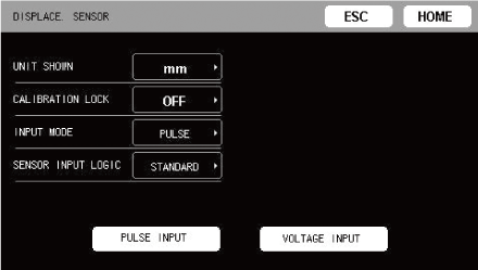 Displacement sensor input