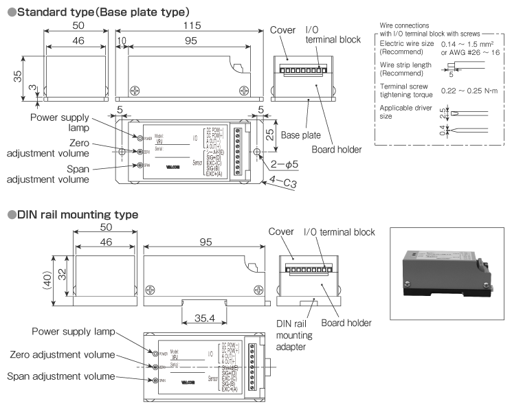 External dimensions