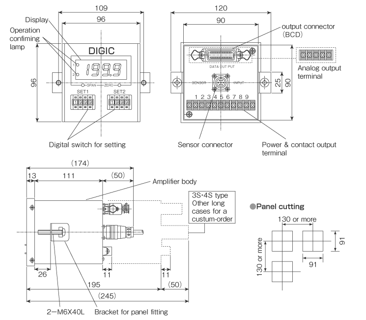 External dimensions