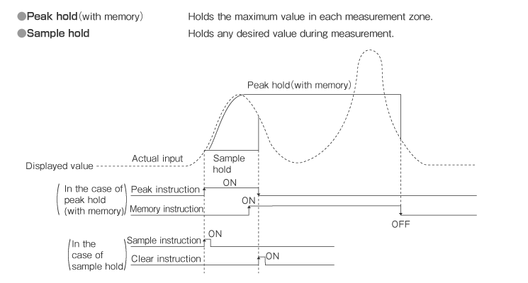 Peak hold (option)