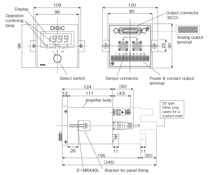 External dimensions