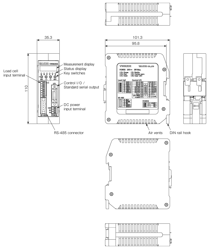 External dimensions