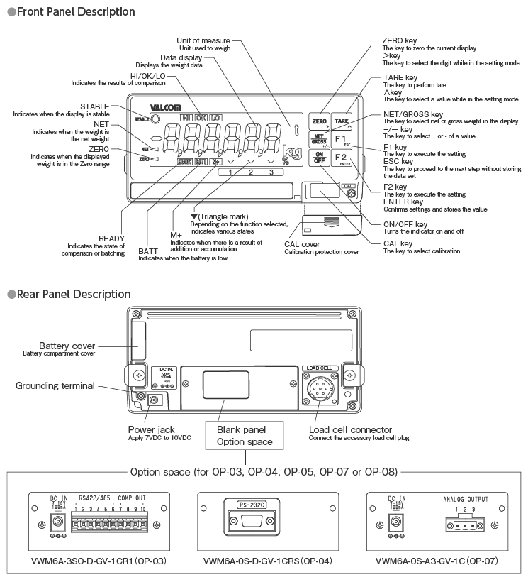 External dimensions