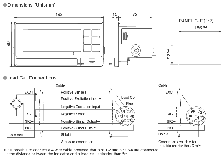 External dimensions