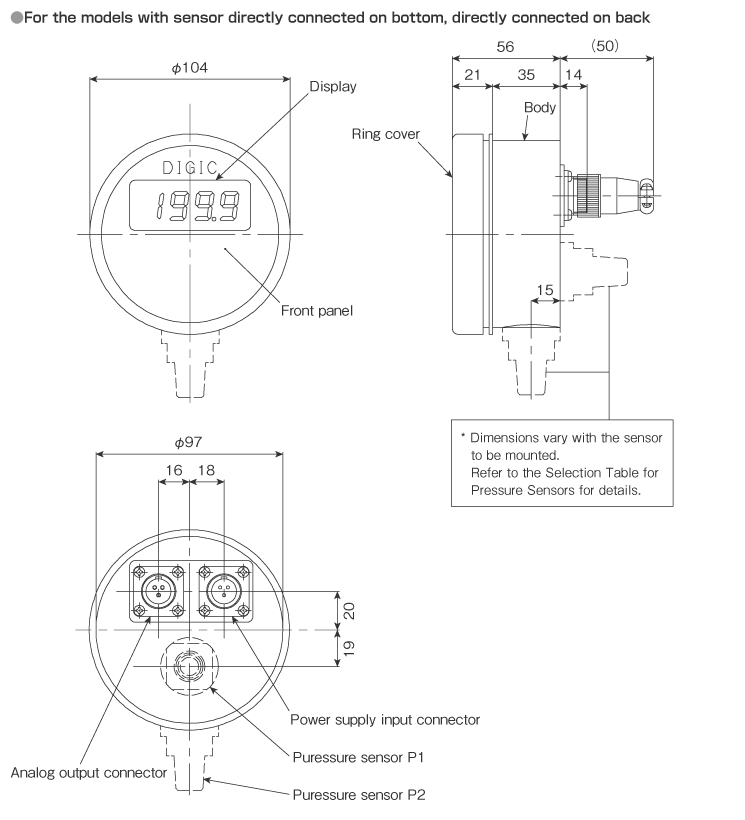 External dimensions