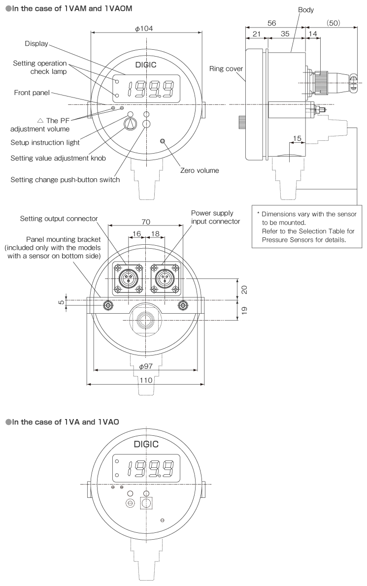 External dimensions