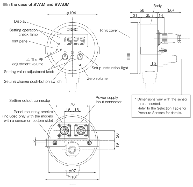 External dimensions