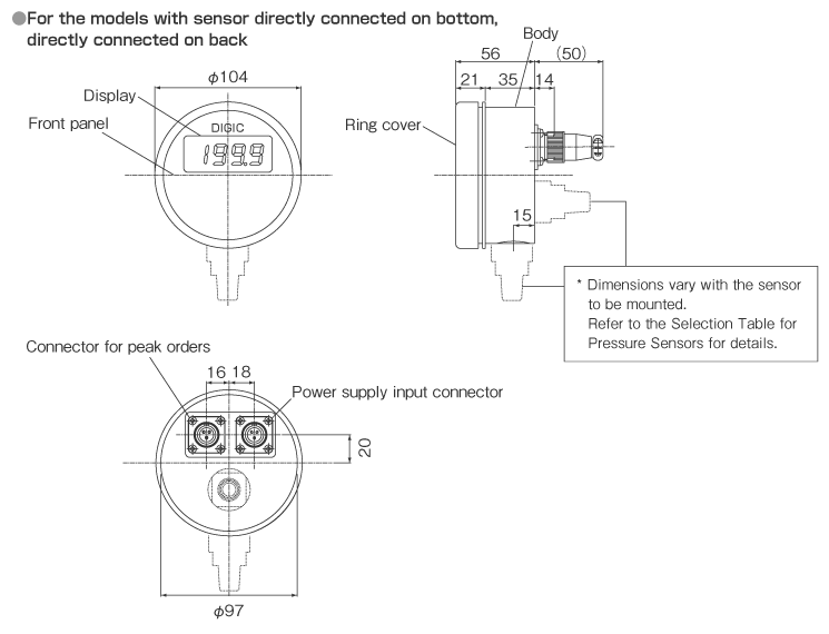 External dimensions