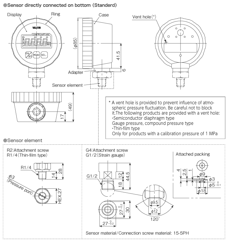 External dimensions