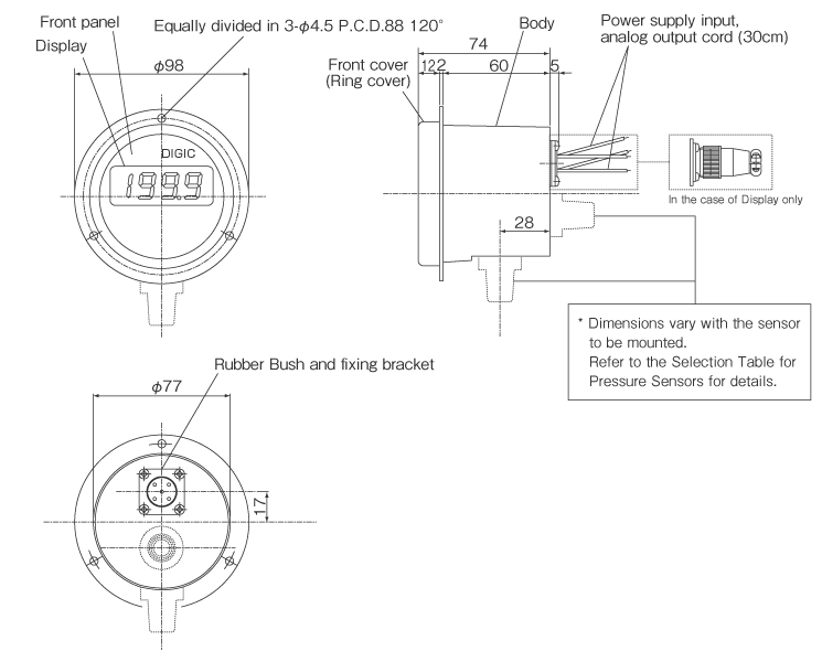 External dimensions