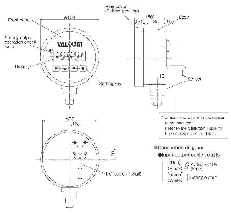 External dimensions