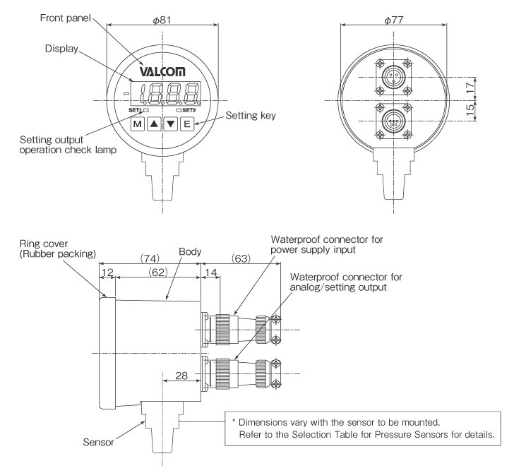 External dimensions