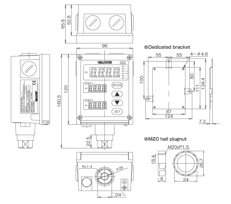 External dimensions