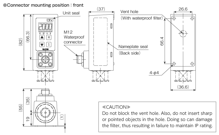 External dimensions