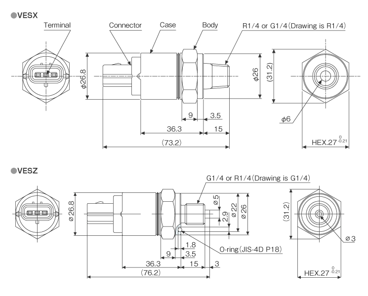 External dimensions