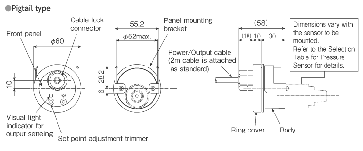 External dimensions