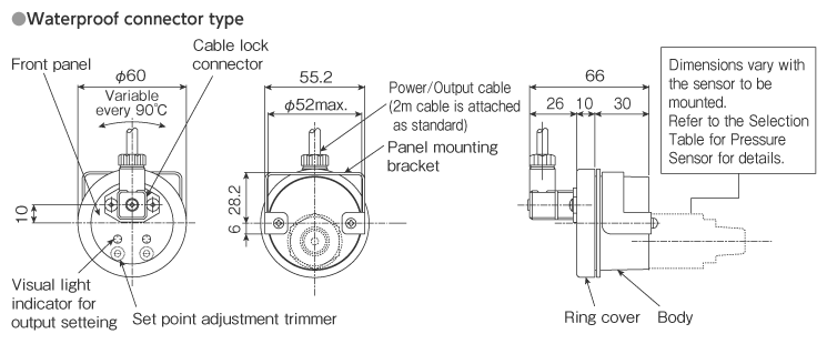 External dimensions