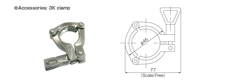 External dimensions 3K clamp