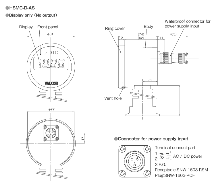 External dimensions