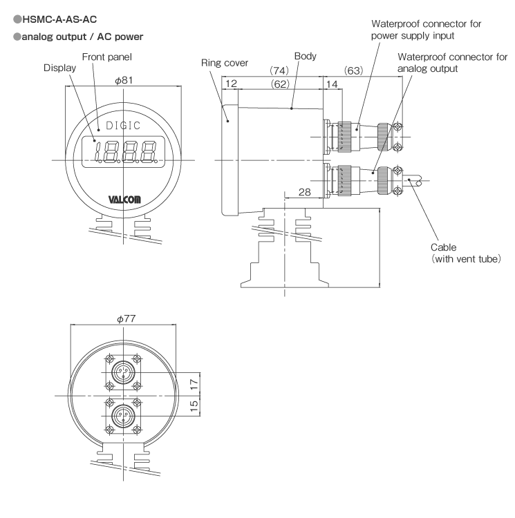 External dimensions