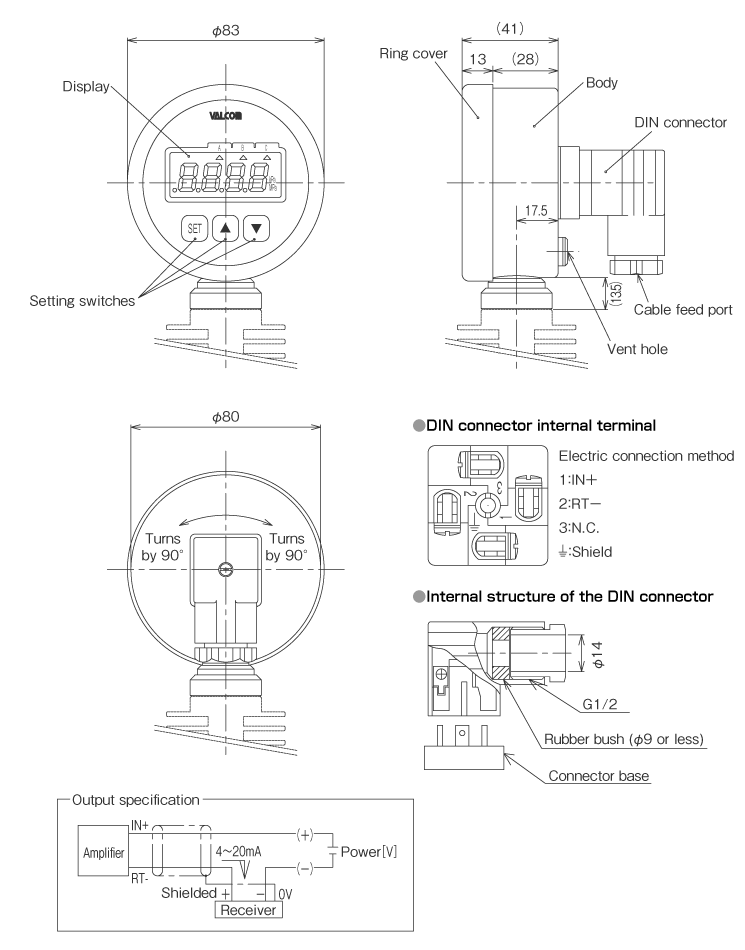 External dimensions [Sensor directly attached type]