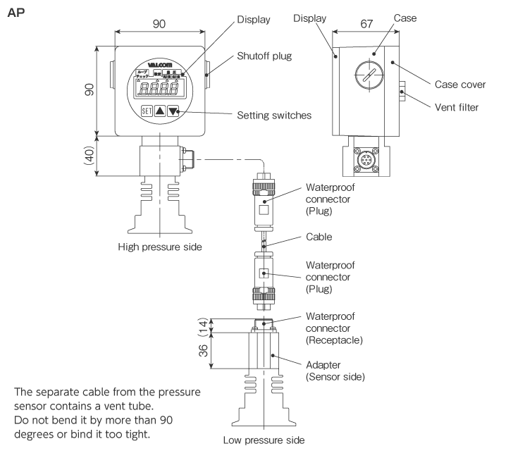 External dimensions AP