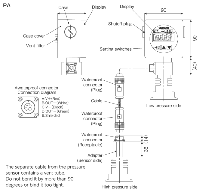 External dimensions PA