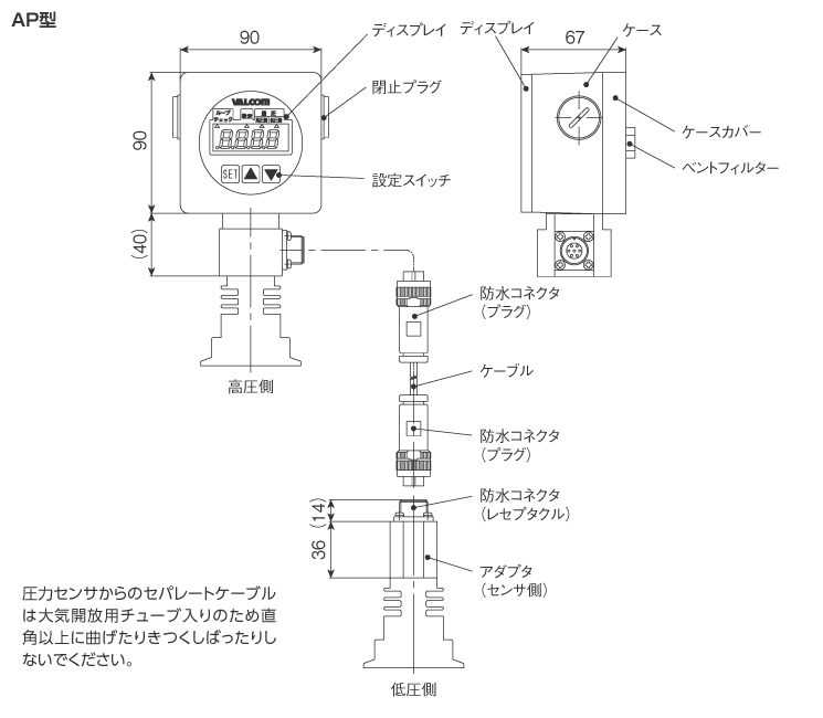 外形寸法図 AP