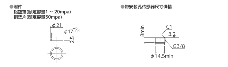 外形尺寸 铝密封件