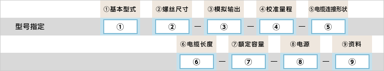 型号指定例